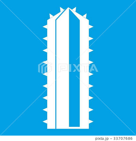 Cactus plant icon white Cactus plant icon white 33707686