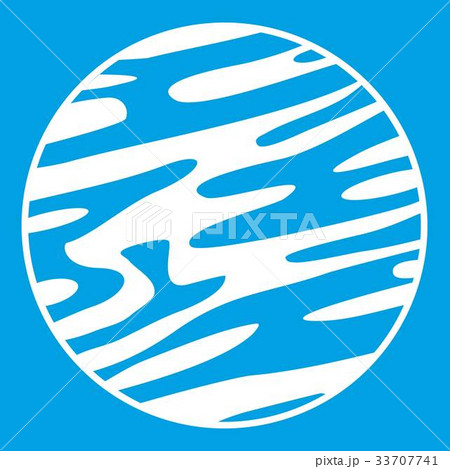 Far away planet icon white Far away planet icon white 33707741