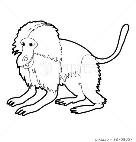 Gelada monkey icon outline 33708057