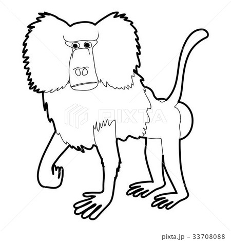 Baboon icon outline Baboon icon outline 33708088