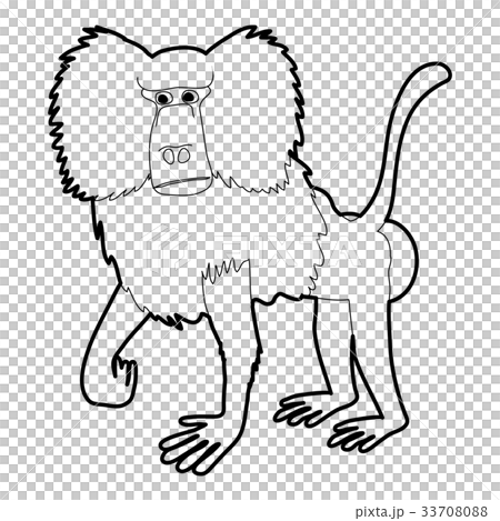 Baboon icon outline Baboon icon outline 33708088
