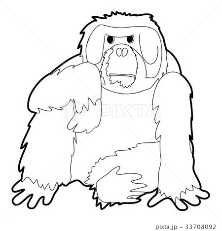 Orangutan icon outline 33708092
