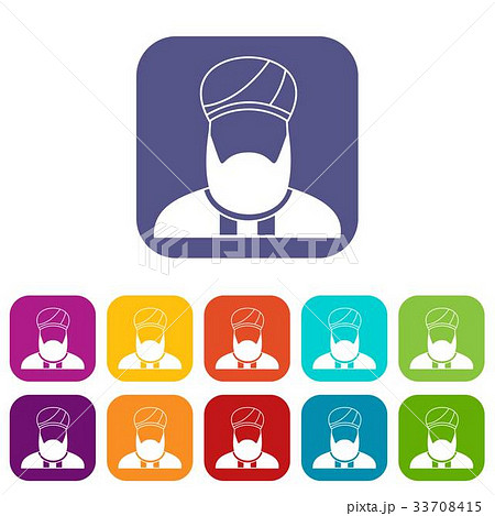 Muslim preacher icons set Muslim preacher icons set 33708415