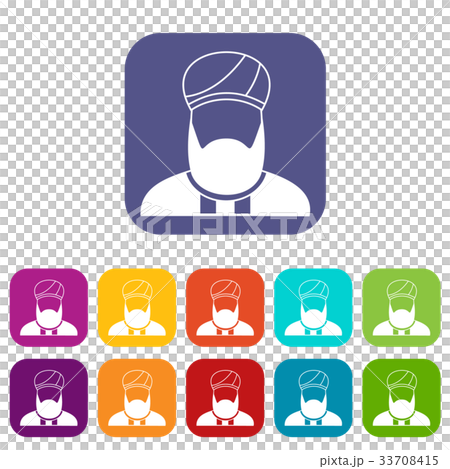 Muslim preacher icons set Muslim preacher icons set 33708415