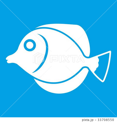 Tang fish, Zebrasoma flavescens icon white 33708550