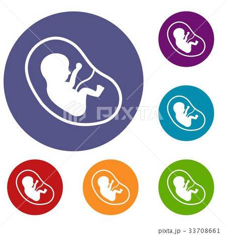 Fetus icons set 33708661