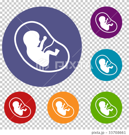 Fetus icons set 33708661