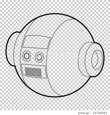 Robotic ball icon outline 33709361