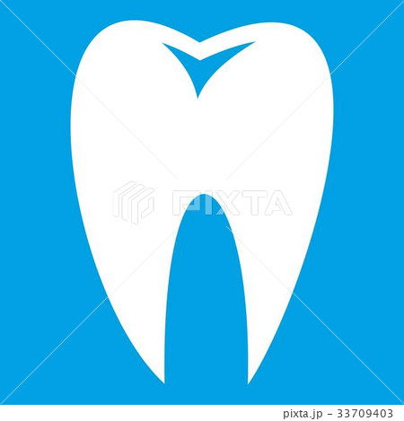 Tooth icon white Tooth icon white 33709403