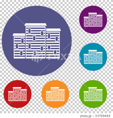 Houses icons set Houses icons set 33709484