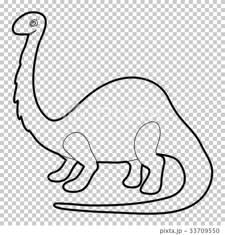 Apatosaurus dinosaur icon outlineのイラスト素材 [33709550] - PIXTA