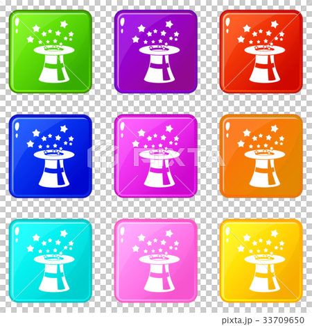 Magic hat with stars set 9 33709650