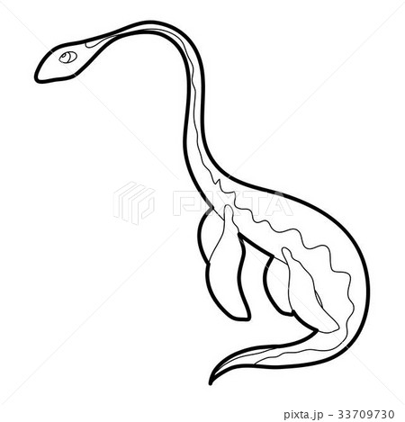 Aquatic dinosaur icon outline 33709730