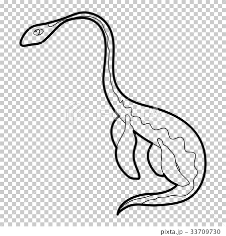 Aquatic dinosaur icon outline 33709730