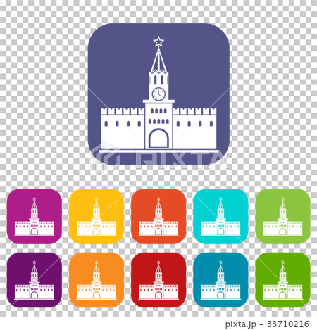 Russian kremlin icons set 33710216