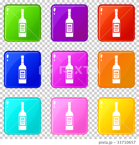 Bottle of vodka set 9 33710657