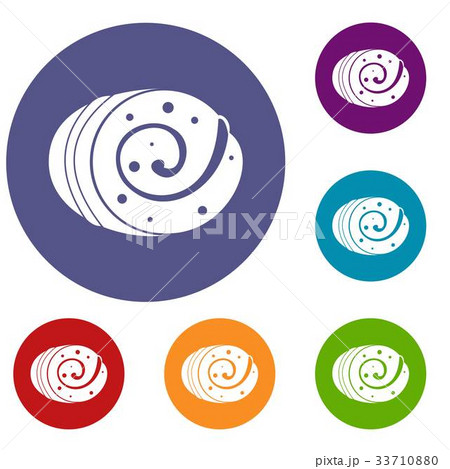 Fruit loaf icons set Fruit loaf icons set 33710880