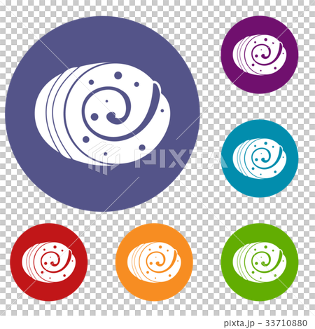 Fruit loaf icons set 33710880