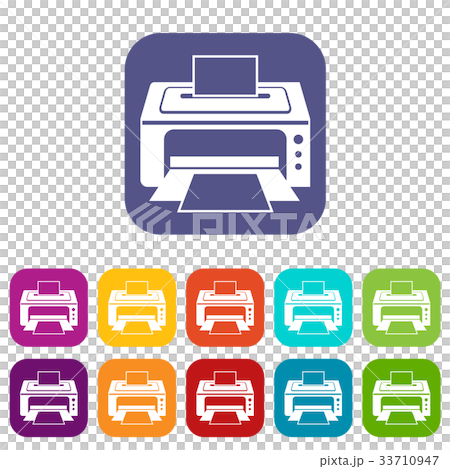 Printer icons set 33710947