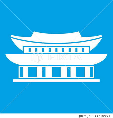 Gyeongbokgung palace, Seoul icon white 33710954