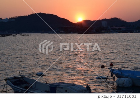 夕日と海 33711003
