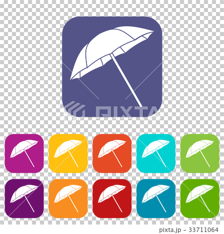 Umbrella icons set Umbrella icons set 33711064