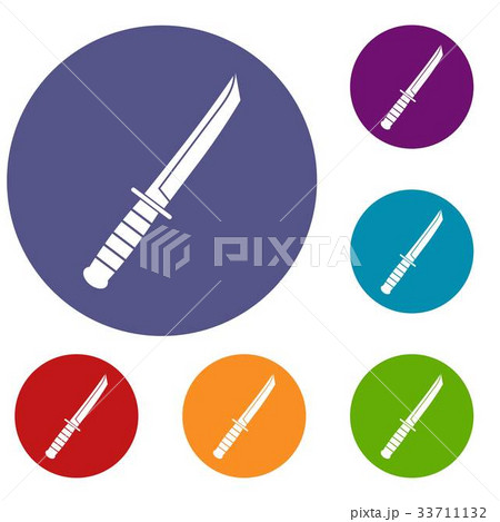 Little knife icons set 33711132