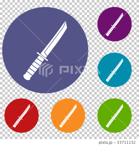 Little knife icons set 33711132