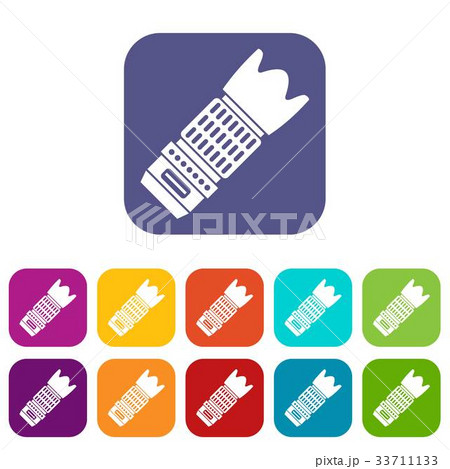 Interchangeable lens for camera icons set Interchangeable lens for camera icons set 33711133