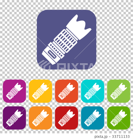Interchangeable lens for camera icons set Interchangeable lens for camera icons set 33711133