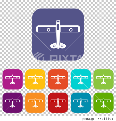 Military fighter plane icons set - Stock Illustration [33711194] - PIXTA