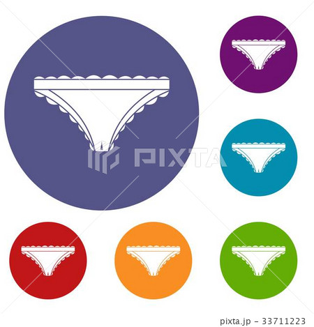 Panties with frill icons set Panties with frill icons set 33711223