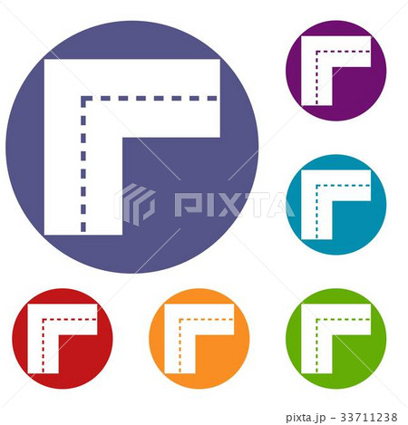 Turning road icons set 33711238