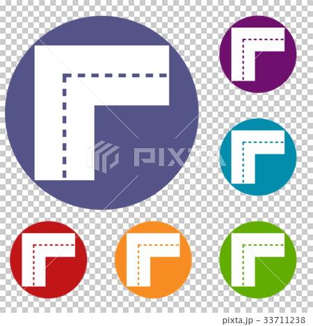Turning road icons set 33711238