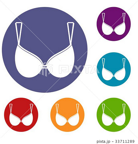 Bra lingerie icons set 33711289