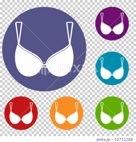 Bra lingerie icons set 33711289