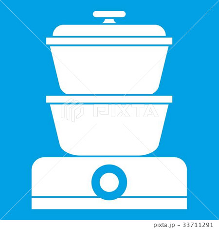 Steamer icon white 33711291