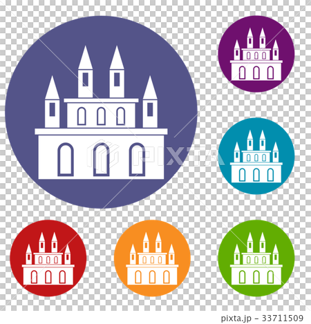 Medieval castle icons set Medieval castle icons set 33711509