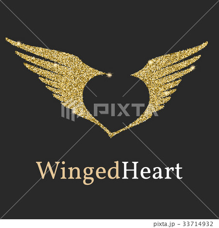 Logo with a Golden glitter, sheen. Symbol with 33714932