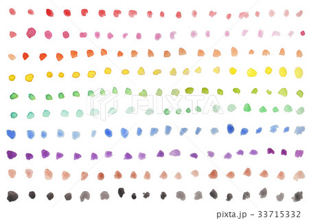虹色水彩ドット 33715332