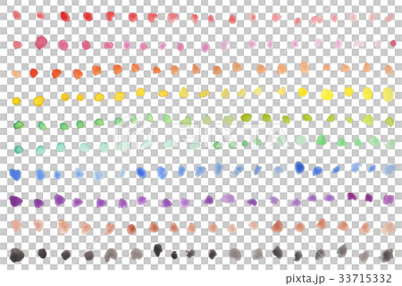 虹色水彩ドット 33715332