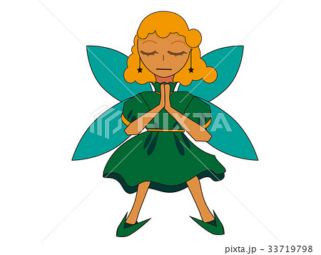 お祈りをしている妖精ビリジアン お祈りをしている妖精ビリジアン 33719798