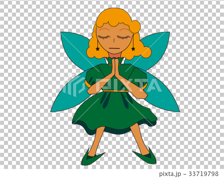 お祈りをしている妖精ビリジアン お祈りをしている妖精ビリジアン 33719798