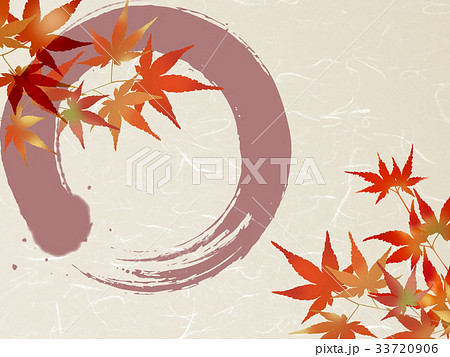Autumn leaves Japanese style Japanese pattern - Stock