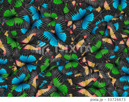 Seamless pattern with lot of different butterflys 33726673