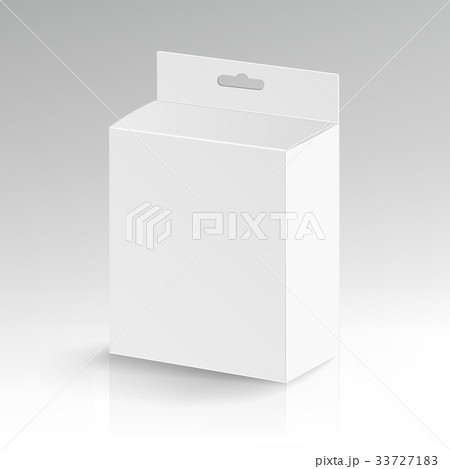 White Blank Cardboard Rectangle Vector. Realistic White Blank Cardboard Rectangle Vector. Realistic 33727183