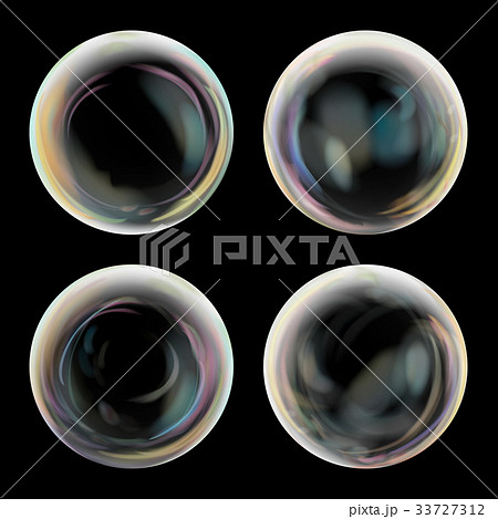 Realistic Soap Bubbles With Rainbow Reflection Realistic Soap Bubbles With Rainbow Reflection 33727312