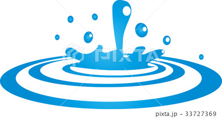 Water droplets and water, water logo Water droplets and water, water logo 33727369