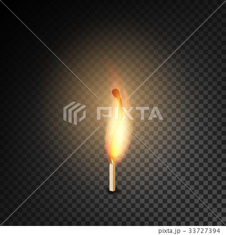 Realistic Burning Match Vector 33727394