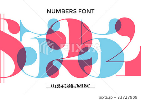 Font of numbers in classical french didot 33727909